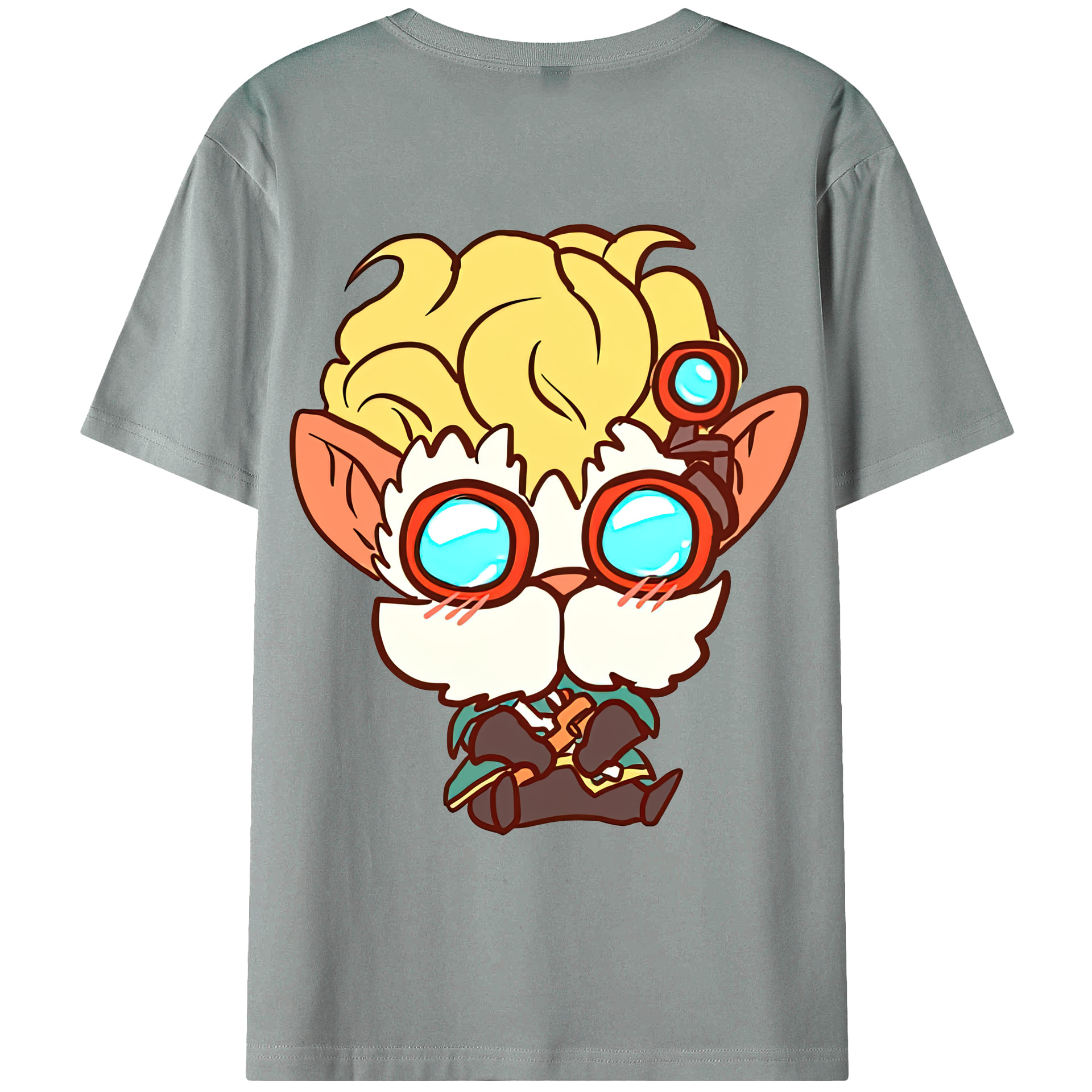 （画像用） リーグ・オブ・レジェンド League of Legends LOL 綿100％ メンズ半袖Tシャツ（バックプリント） 通気性